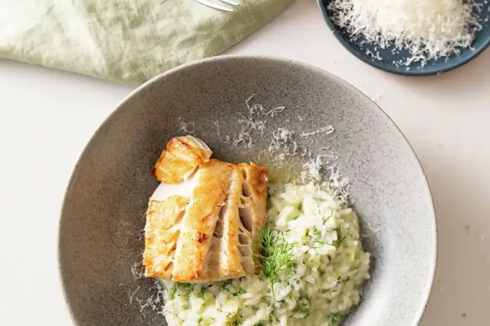 Risotto med fisk og fennikel — RetNemts eget foto