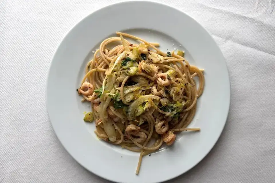 Spaghetti med rejer — Skagenfoods eget foto