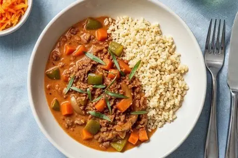 Fransk oksegryde med estragon og bulgur