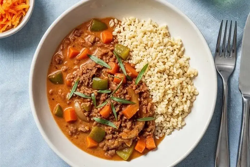Fransk oksegryde med estragon og bulgur — RetNemts eget foto