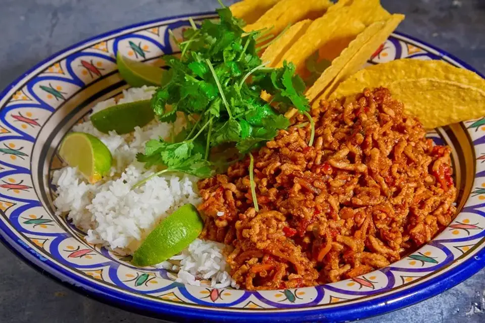 Tacos de Picadillo de Cerdo i sprøde tacoskaller — Skagenfoods eget foto