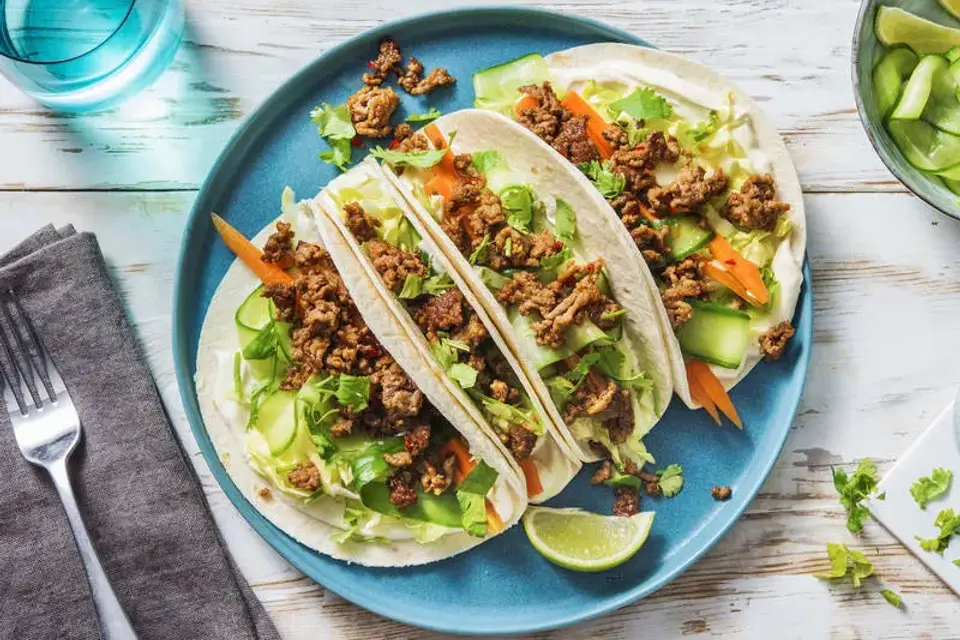Koreanske oksekødstortillas — HelloFreshs eget foto