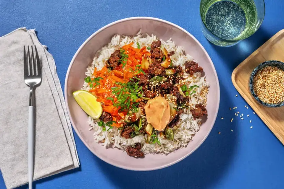 Asiatisk oksekødsbowl — HelloFreshs eget foto
