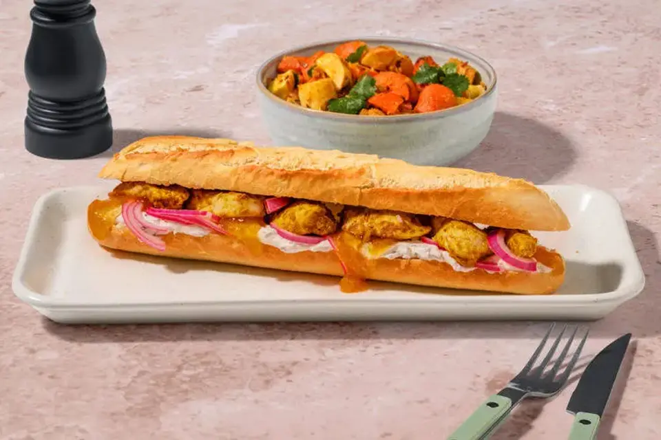 Indisk kyllingesandwich — HelloFreshs eget foto