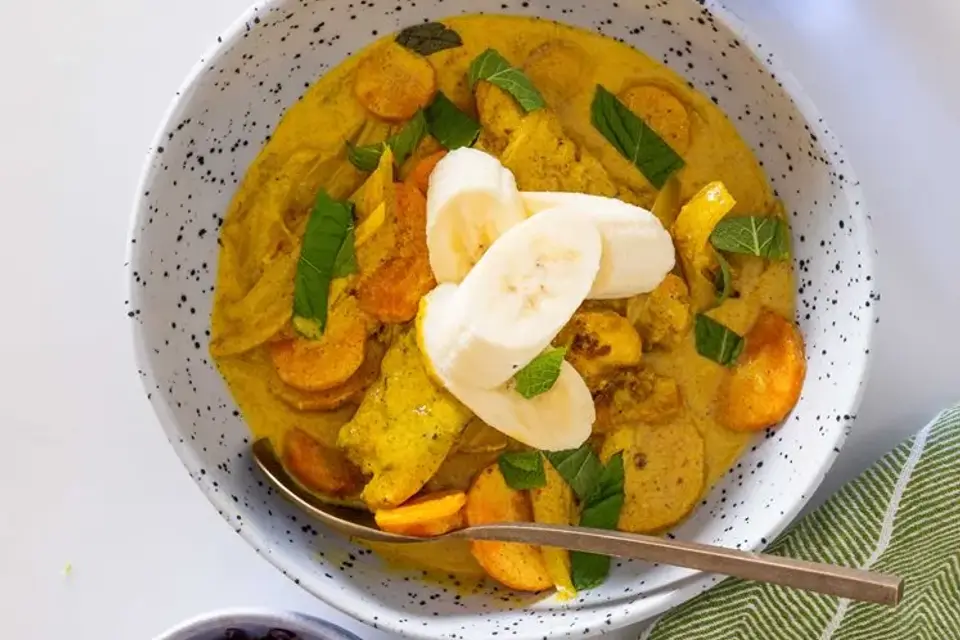 Kerala kylling med banan og sorte ris — RetNemts eget foto