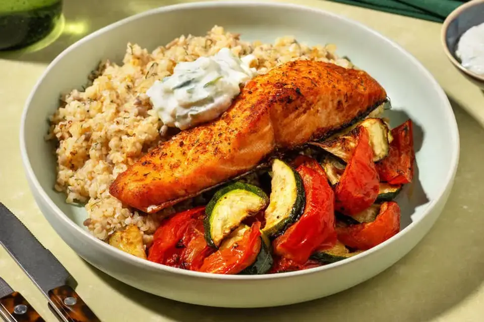 Middelhavskrydret laks — HelloFreshs eget foto
