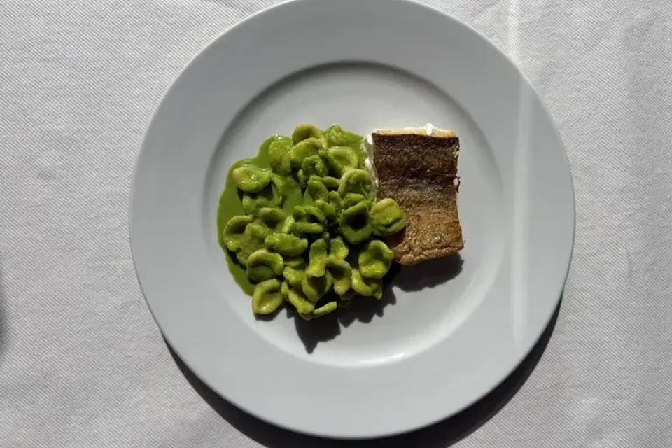 Bagt fisk med orecchiette og broccoli — Skagenfoods eget foto
