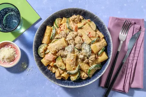 Cremet svinekødsconchiglie