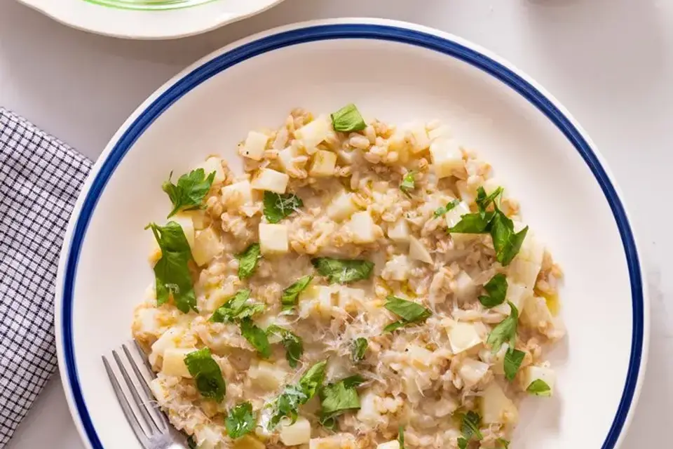 Hvedeotto med selleri og miso — RetNemts eget foto