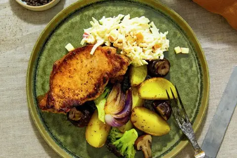 Citronstegt kotelet med selleri-remoulade