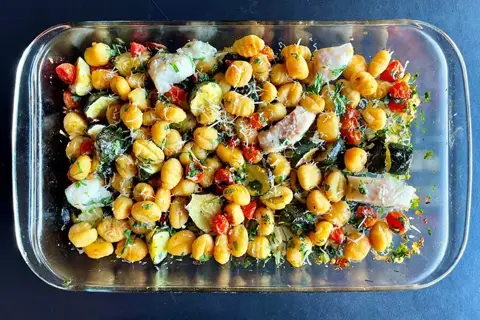 Kulmule i bradepande med gnocchi og squash
