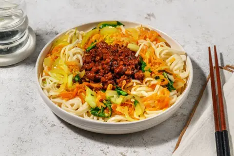 Hurtig japansk bowl med karamelliseret oksekød
