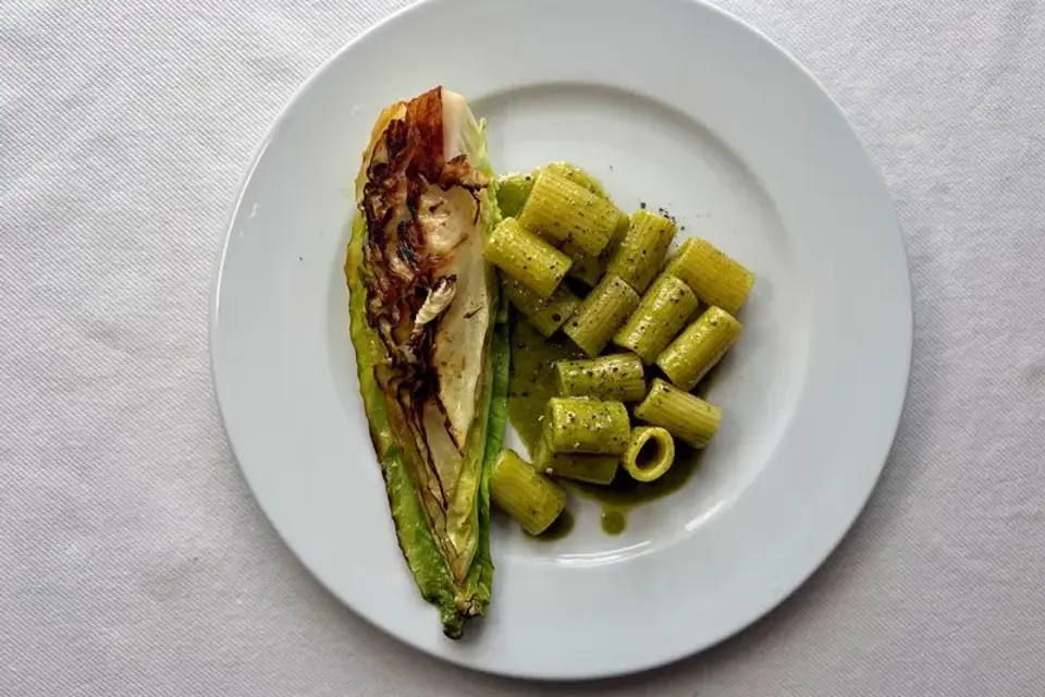 Stegt spidskål og pasta pesto — Skagenfoods eget foto