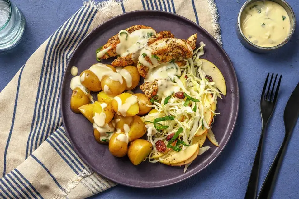 Cremet basilikumkylling — HelloFreshs eget foto