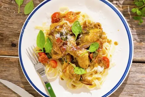 Fettucine con pollo