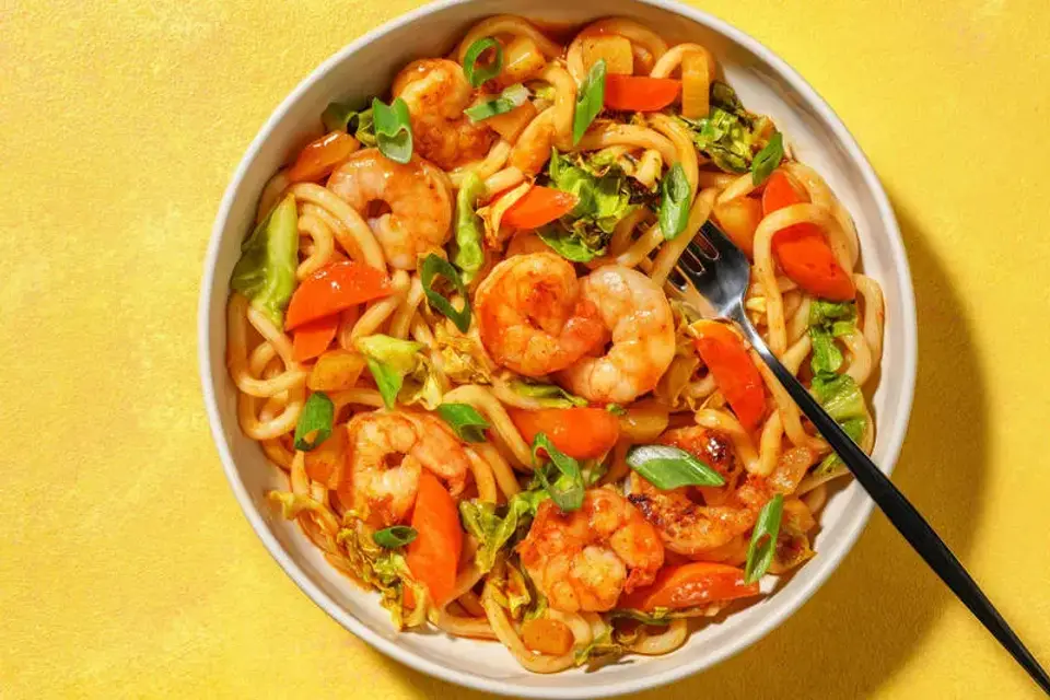 Lynhurtige sur-søde rejenudler — HelloFreshs eget foto