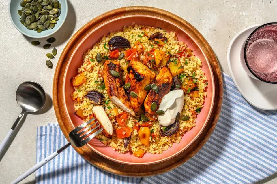Middelhavsinspireret kylling — HelloFreshs eget foto