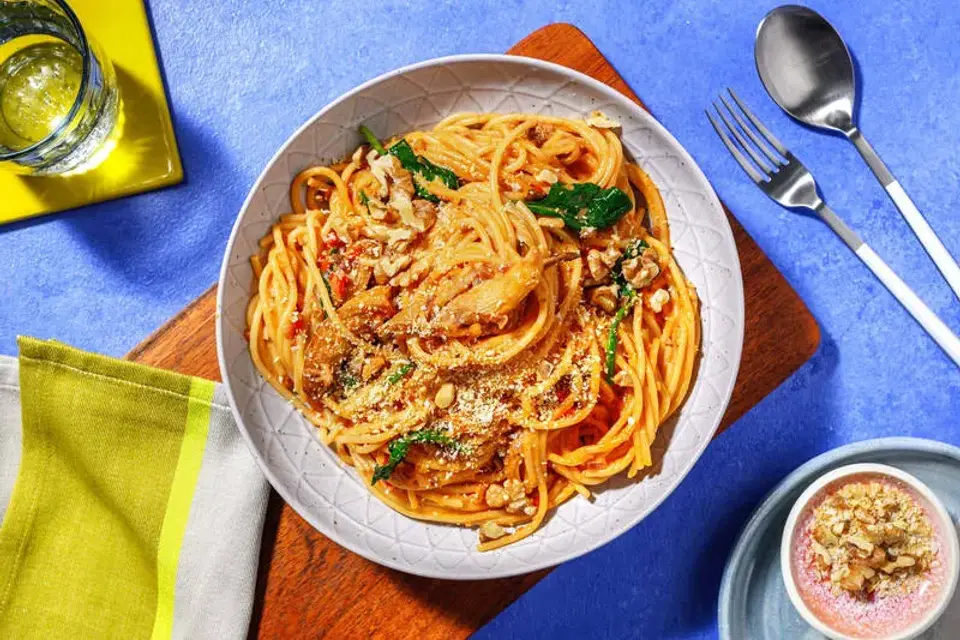 Cremet østershatte-linguine — HelloFreshs eget foto