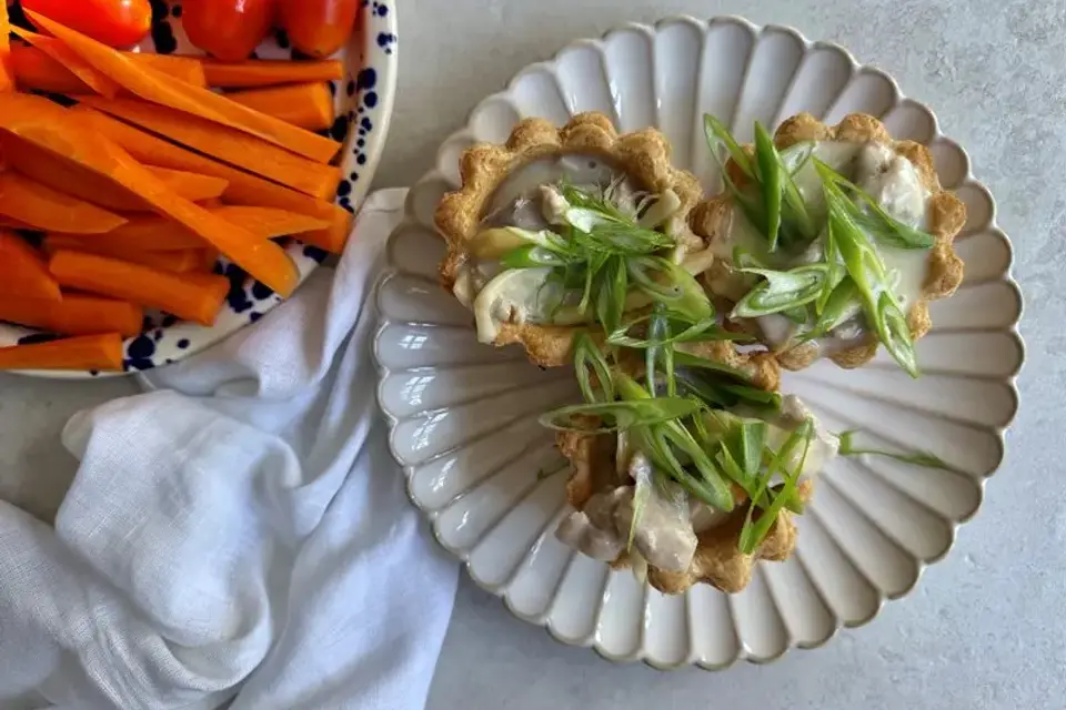 HEAT: Tarteletter med høns i asparges og snack grønt — Skagenfoods eget foto