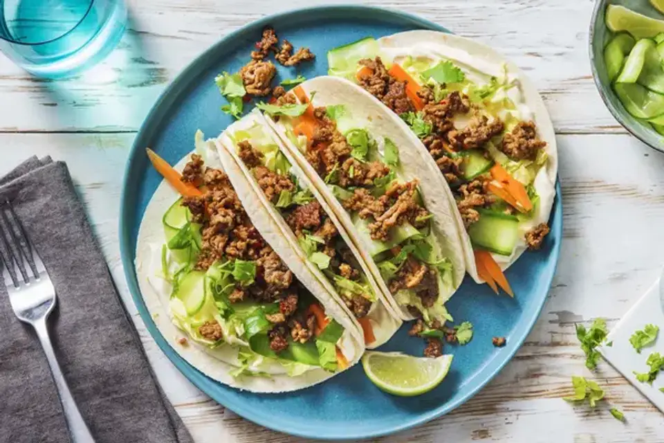 Koreanske oksekødstortillas — HelloFreshs eget foto