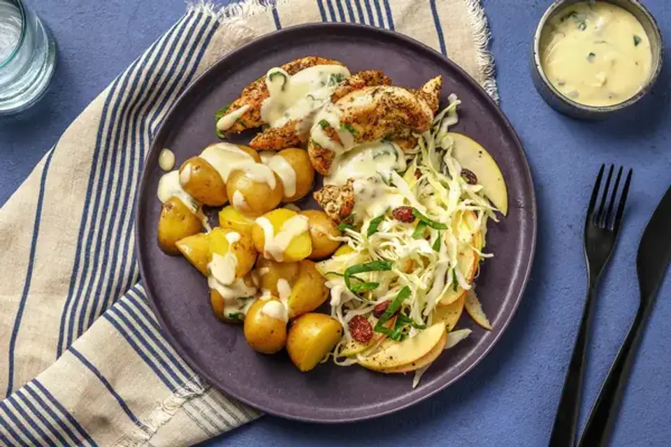 Cremet basilikumkylling — HelloFreshs eget foto