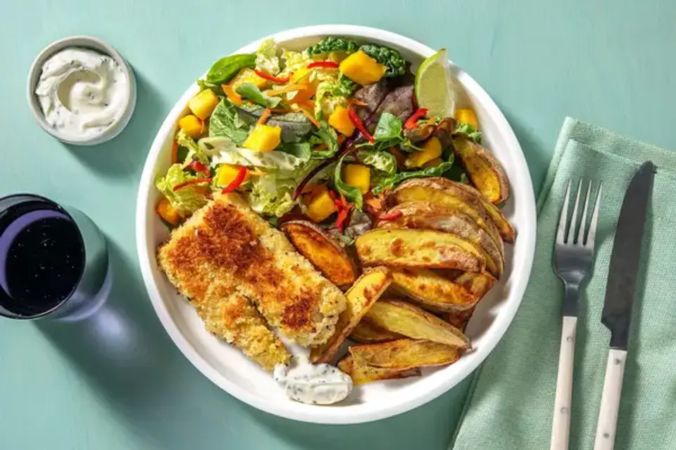Pankopaneret sej — HelloFreshs eget foto