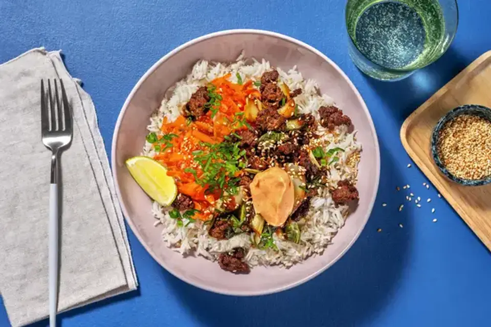 Asiatisk oksekødsbowl — HelloFreshs eget foto