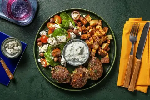 Stegt spinat- og fetakofta