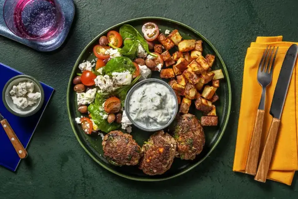 Stegt spinat- og fetakofta — HelloFreshs eget foto