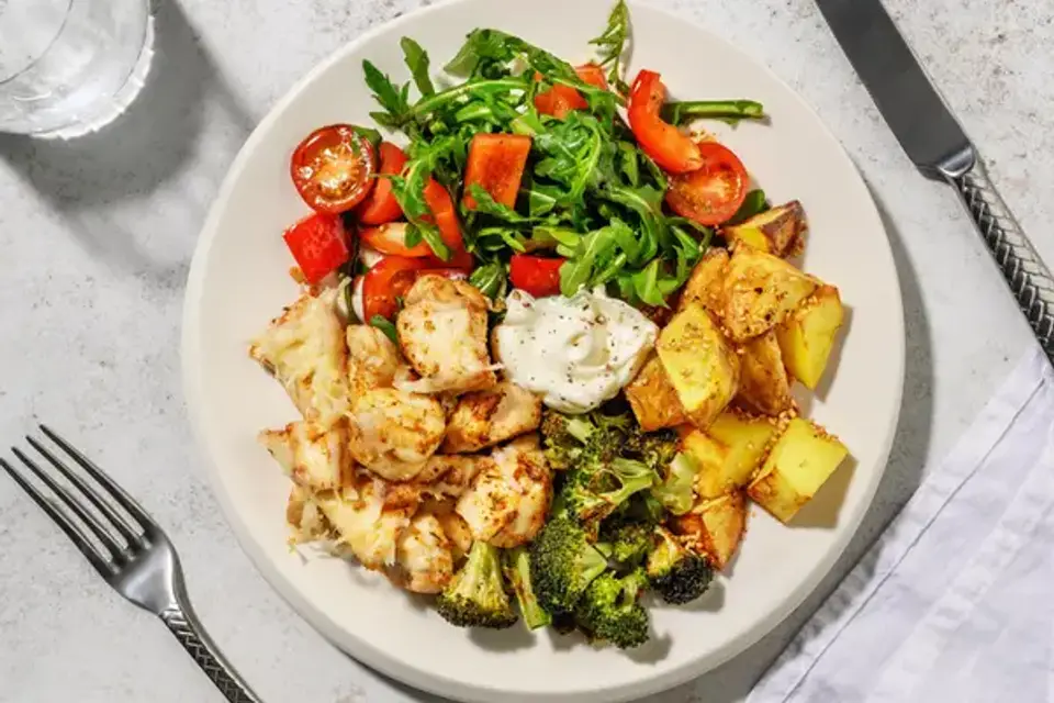 Ovnbagt kyllingebryst og sprød ostetopping — HelloFreshs eget foto