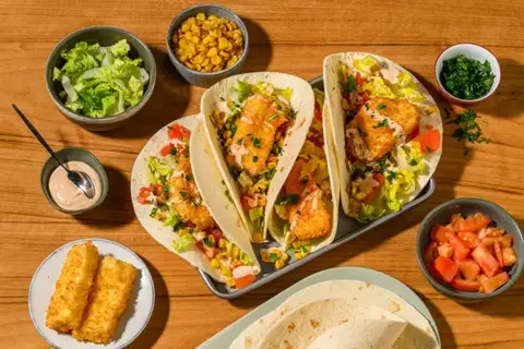 Tacos med sprød halloumi