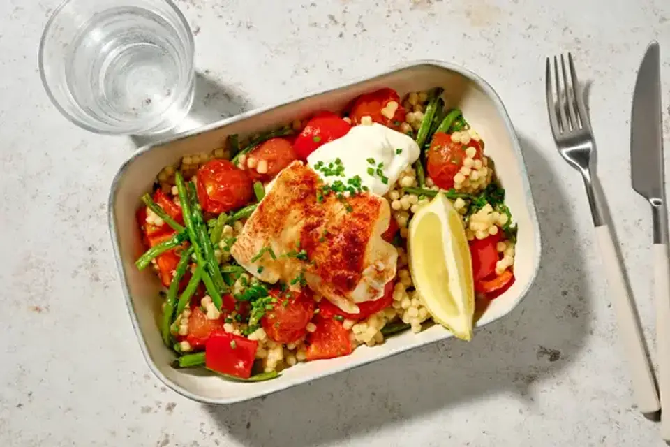 Torske- og perlecouscousfad — HelloFreshs eget foto