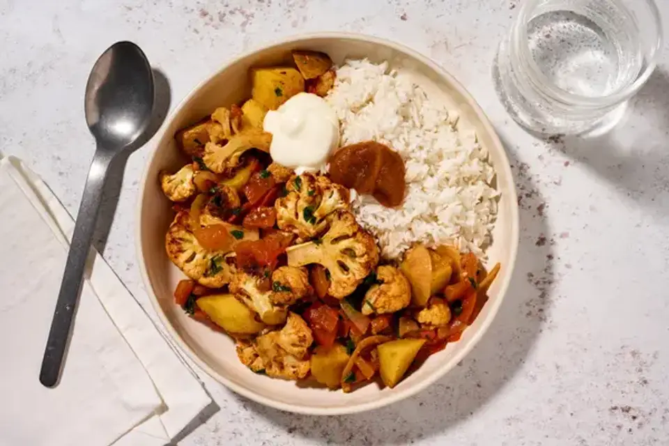 Aloo Gobi: indisk blomkålskarry — HelloFreshs eget foto