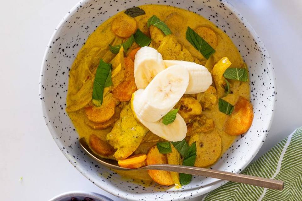 Kerala kylling med banan og sorte ris — RetNemts eget foto