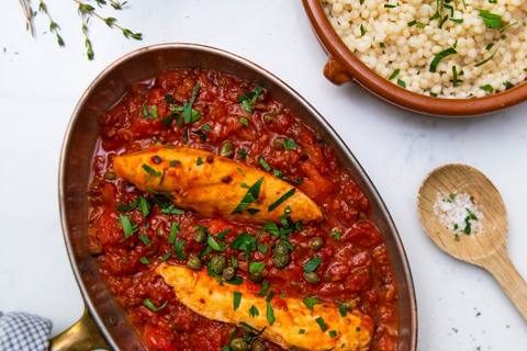 Kylling Provencal med hvedekerner