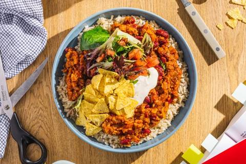 Quick chili con carne med fuldkornsris