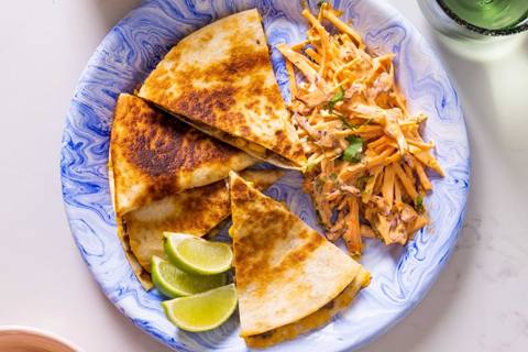 Quesadilla med okse og majs