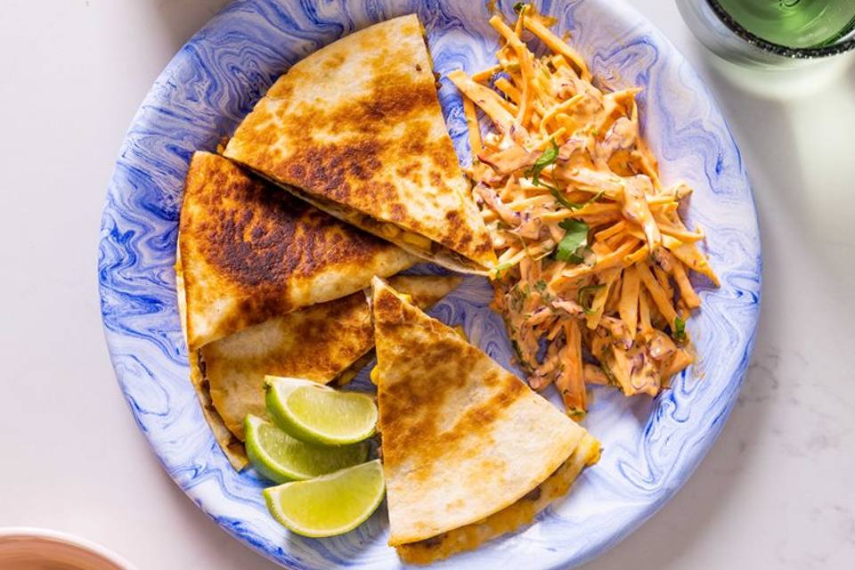 Quesadilla med okse og majs — RetNemts eget foto