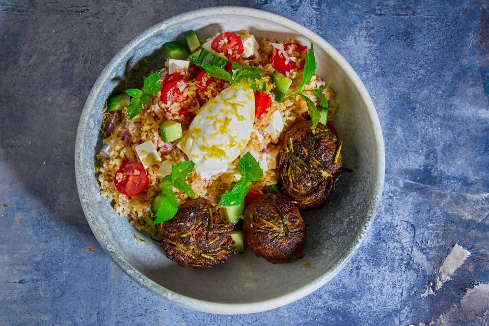TEAM DK Badmintonspillerens Squashdeller med Tabouleh — Skagenfoods eget foto